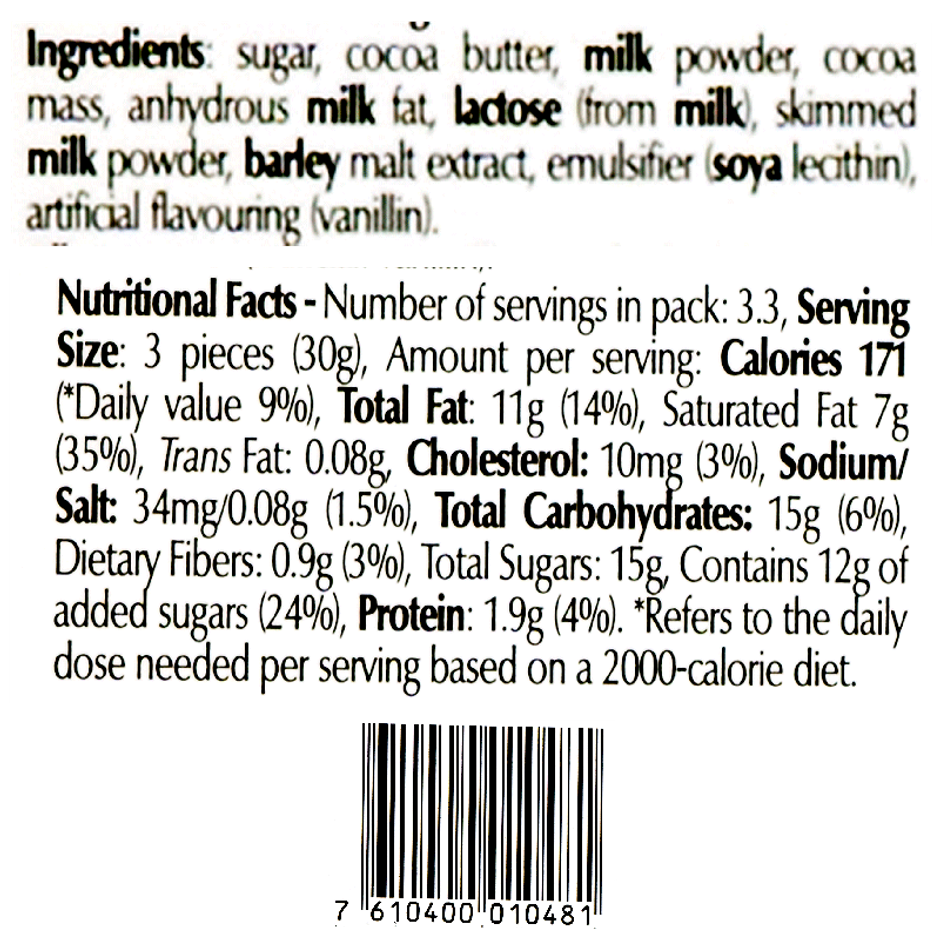 Lindt Excellence Extra Creamy Milk Latte Chocolate