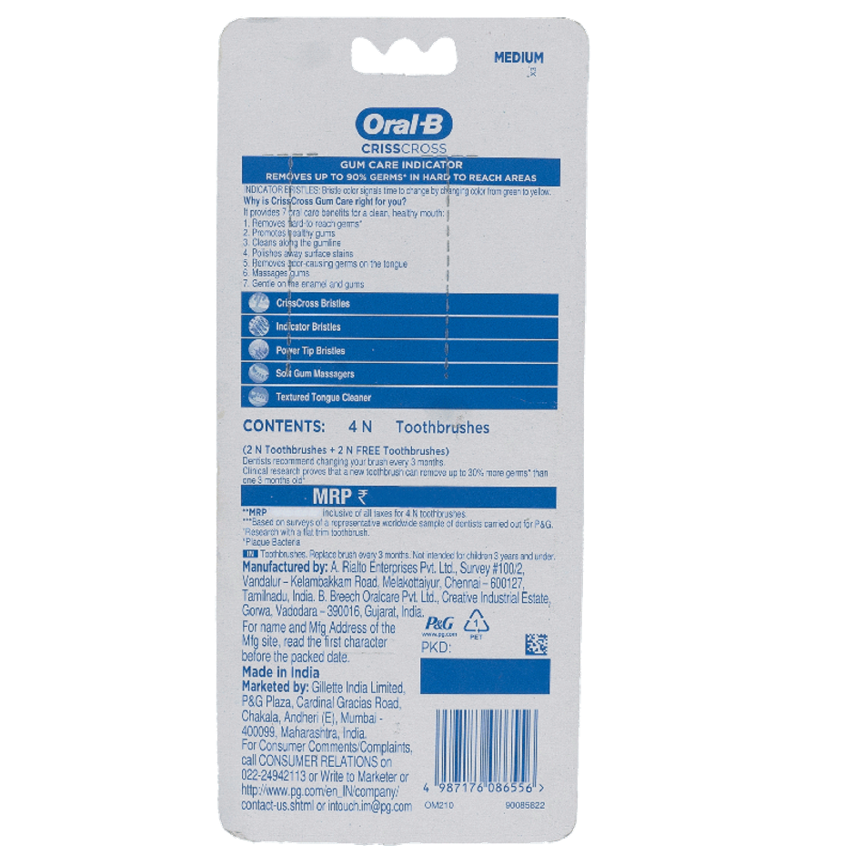 Oral-B Criss Cross Medium Tooth Brushes