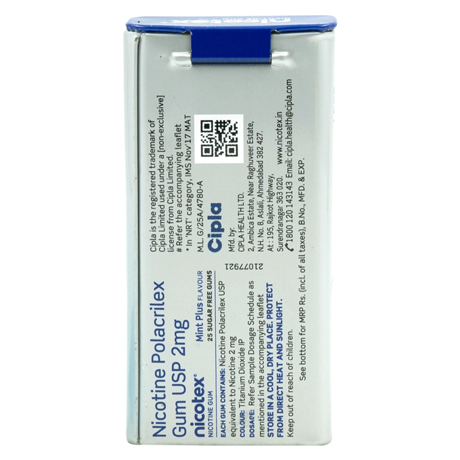 Nicotex Gums Mint Plus 2mg Tin