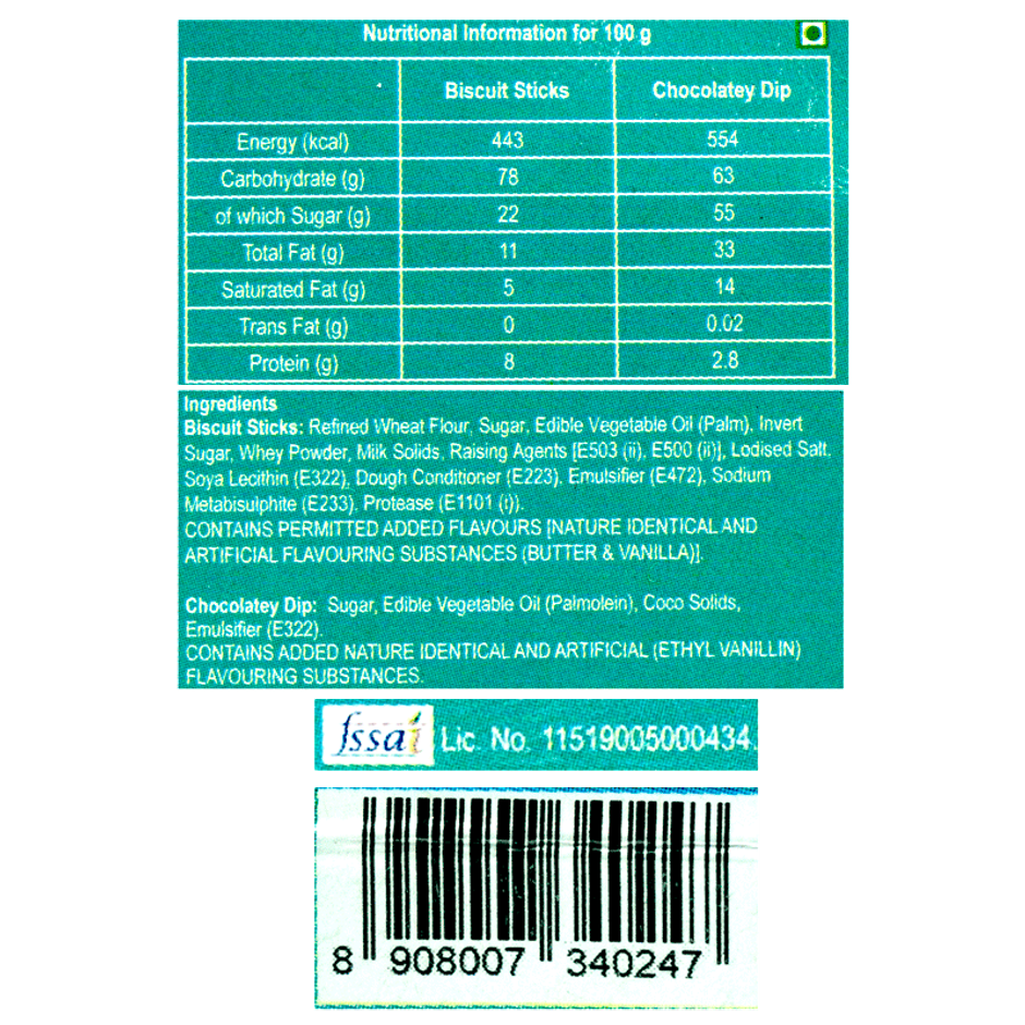 Snackible Dipsters Biscuit Sticks with Chocolatey Dip
