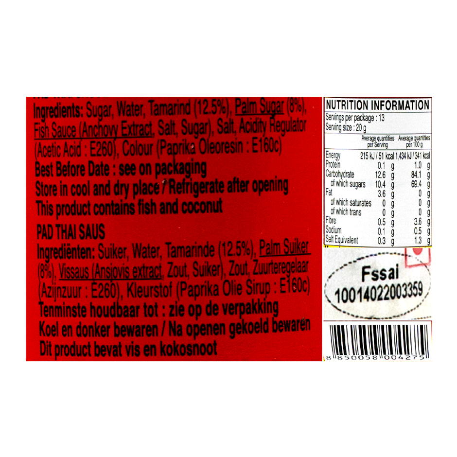 Pantai Pad Thai Sauce (Non-Veg)