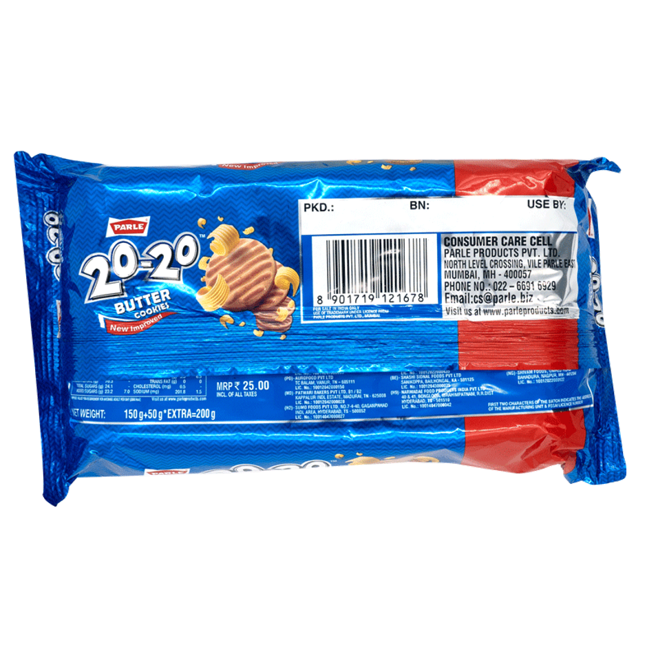 Parle 20-20 Butter Cookies