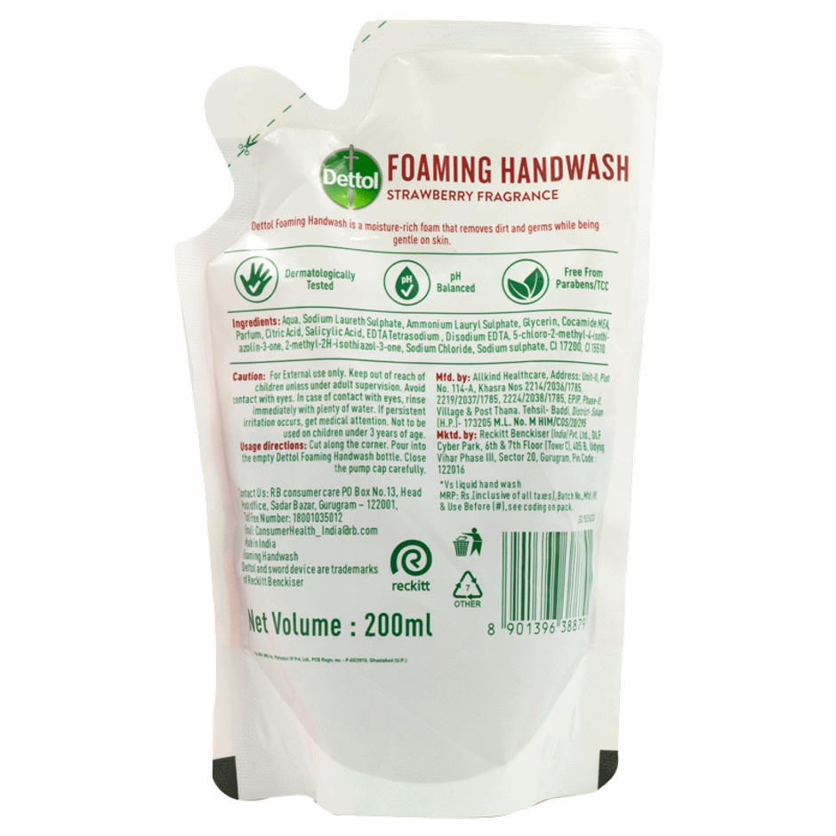 Dettol Strawberry Foaming Refill 