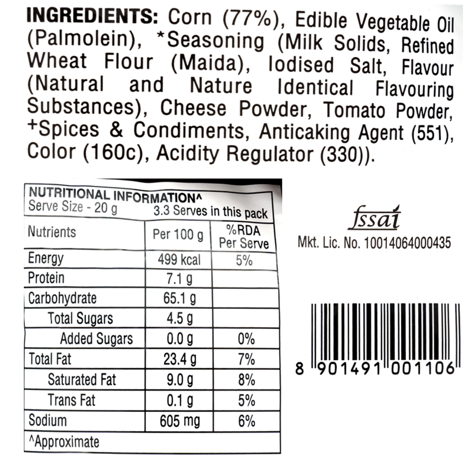 Doritos Nacho Chips - Cheese Flavour (53g) & Sting Gold Night Fuel Energy Drink (250ml) Combo