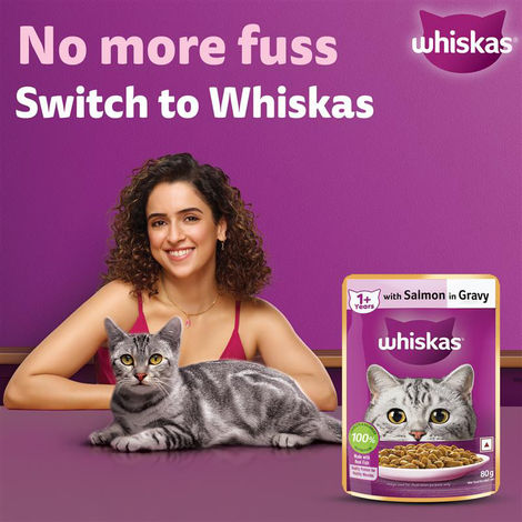 Whiskas Adult Salmon in Gravy Wet Cat Food