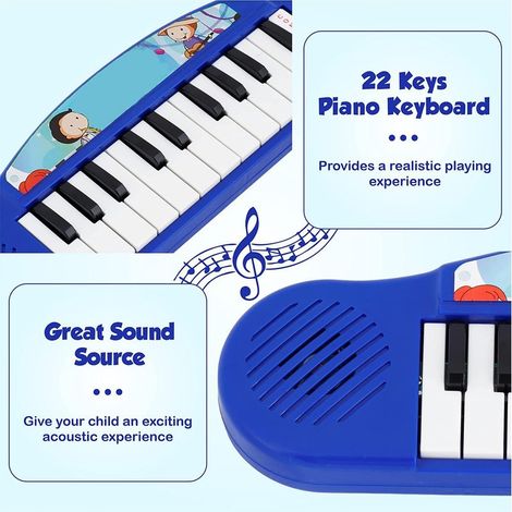 Fablue Multi-Functional Portable Keyboard Piano For Kids - Piano Musical Learning Toy For Toddlers