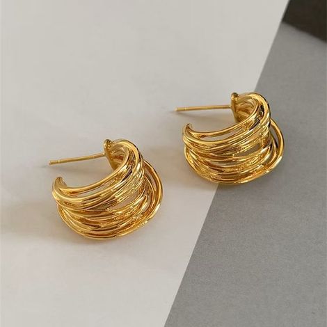 Just Lil Things Gold Hoop Earrings | jlt11889