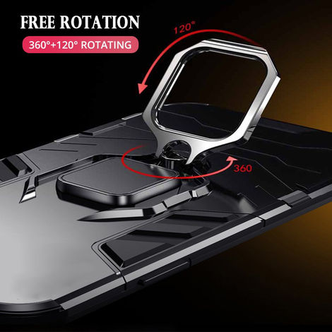 Kwine Case Redmi A3 / Poco C61 Back Cover - Ring Holder Stand Case