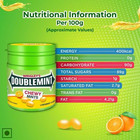 Doublemint Lemonmint Flavour Chewymints Tube