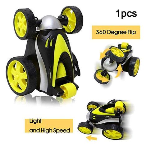 Fablue Remote Control Small Stunt Car For Kids - 360 Degree Rotating Car Toy - Assorted Colour & Designs