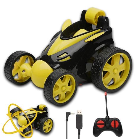 Fablue Remote Control Small Stunt Car For Kids - 360 Degree Rotating Car Toy - Assorted Colour & Designs