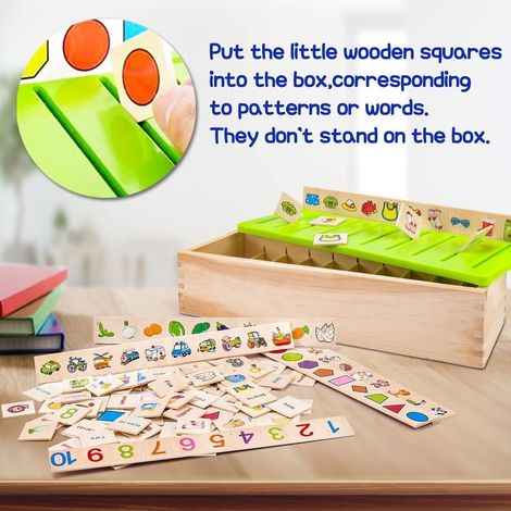 Toyshine Wooden Classification Sorting Box Montessori Toys For Toddlers