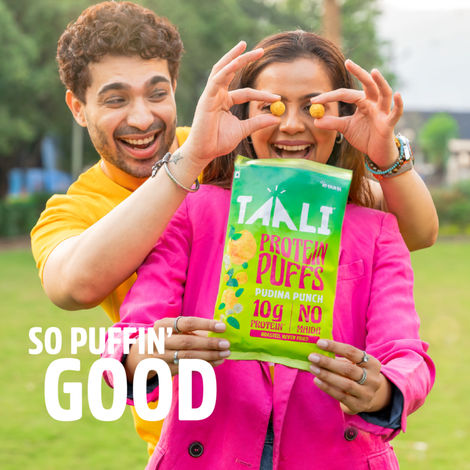 Taali Roasted Protein Puffs | Pudina Punch | Protein Rich , No Maida, No Palm Oil | Cheeseballs 2.0 Combo 