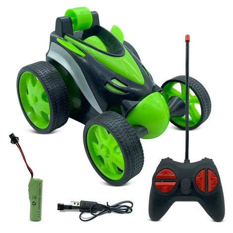 Fablue Remote Control Small Stunt Car For Kids - 360 Degree Rotating Car Toy - Assorted Colour & Designs