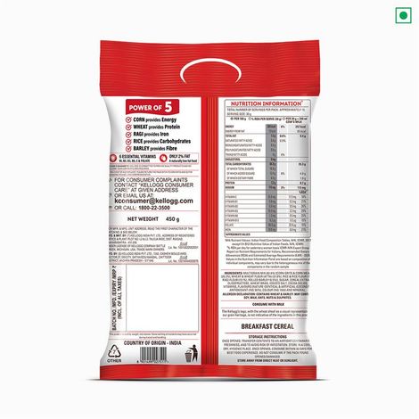 Kellogg's Multigrain Plus Corn Flakes | Power of 5 Grains | 6 Vitamins