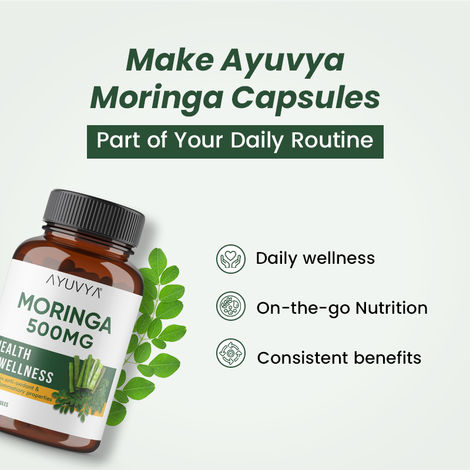 Ayuvya Moringa Capsules for Health & Wellness