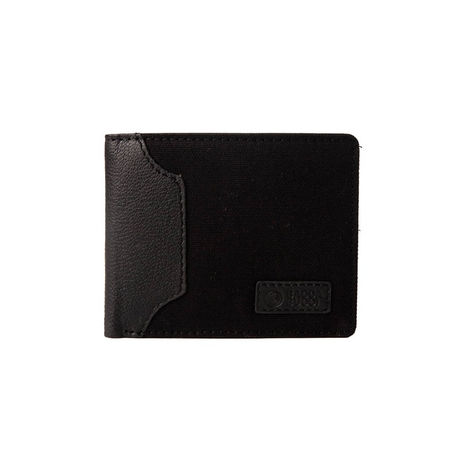 Bacca Bucci Unisex Solid Canvas Bi-Fold Wallet | Black - Free Size