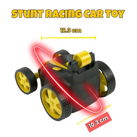 Fablue Remote Control Small Stunt Car For Kids - 360 Degree Rotating Car Toy - Assorted Colour & Designs