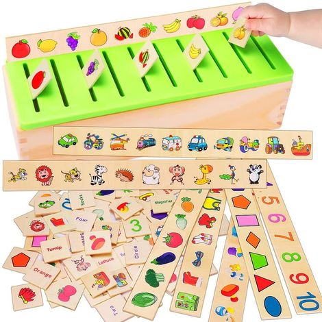 Toyshine Wooden Classification Sorting Box Montessori Toys For Toddlers