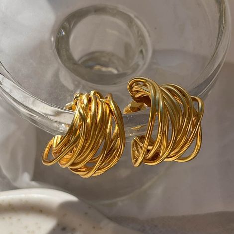 Just Lil Things Gold Hoop Earrings | jlt11889