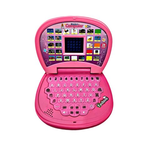 Fablue Educational Learning Laptop Toy for Kids - LED Display | Sound Learning Toy For Kids - Pink