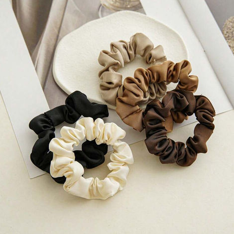 Jewels Galaxy Multicolor Regular-Use Satin Scrunchies