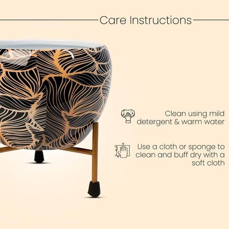 Peng Essentials Reva Home Decor Vase With Stand Desktop/Bedroom Corner Table/Home Decor Centepiece