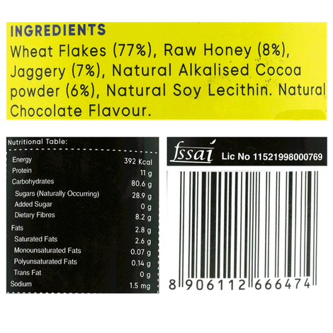 True Elements Chcocolate Wheat Flakes 