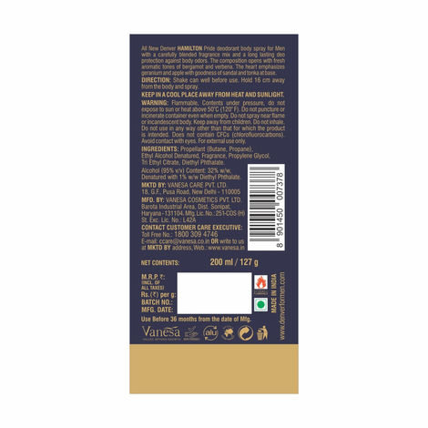 Denver - Pride Deo Deodorant Spray - For Men