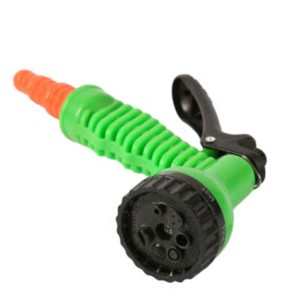 Navum 7 Pattern High Pressure Garden Hose Nozzle Spray | Green