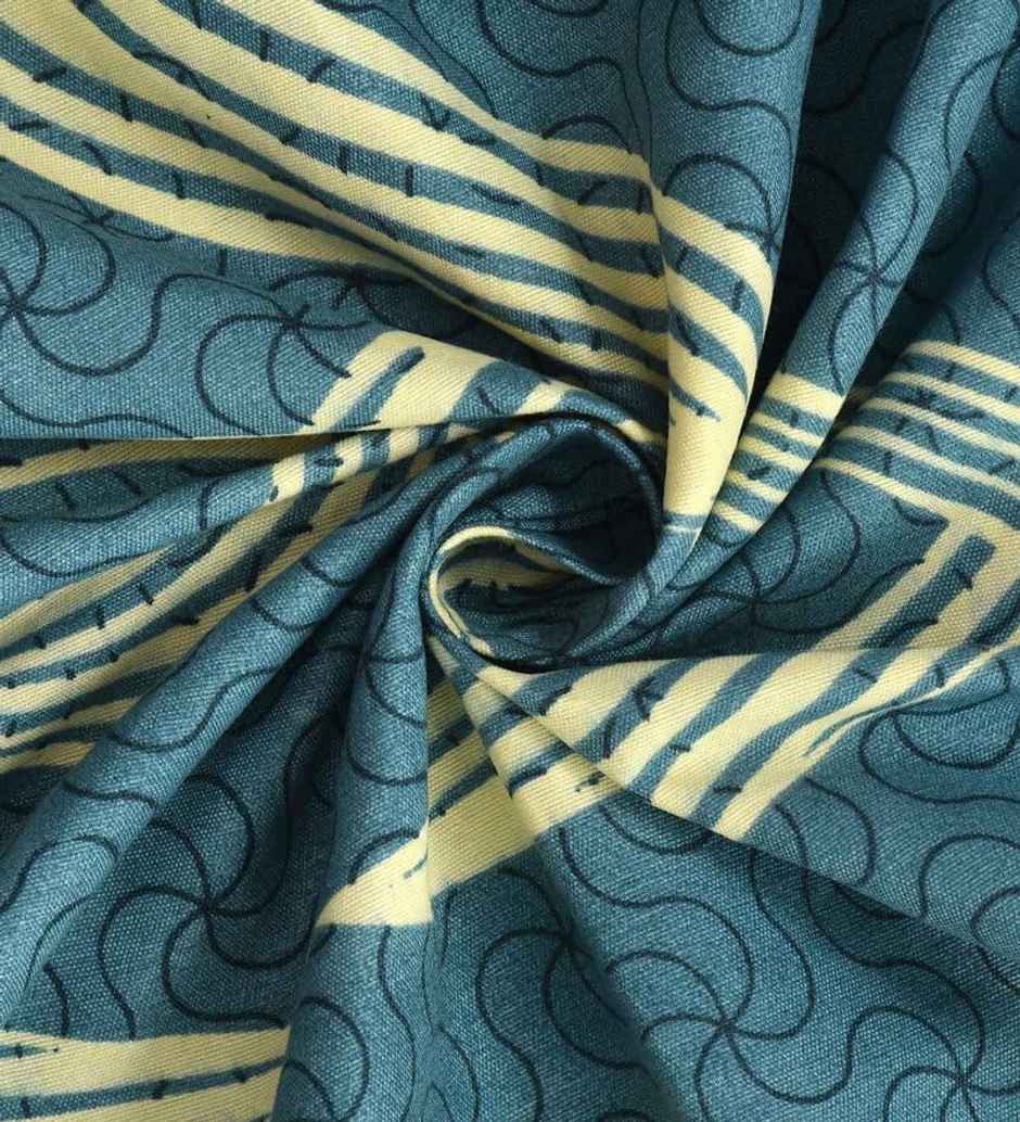 Casacraft by Pepperfry Green Abstract 180 TC Microfiber Double Bedsheet With 2 Pillow Covers