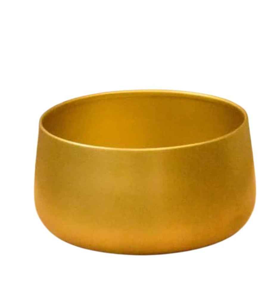 CasaCraft Pepperfry Tanner Gold Iron Planter Pot Round Decorative Rust-Resistant for Indoor Plants