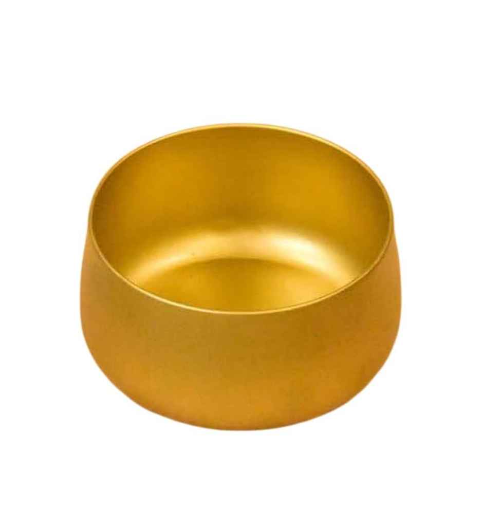 CasaCraft Pepperfry Tanner Gold Iron Planter Pot Round Decorative Rust-Resistant for Indoor Plants