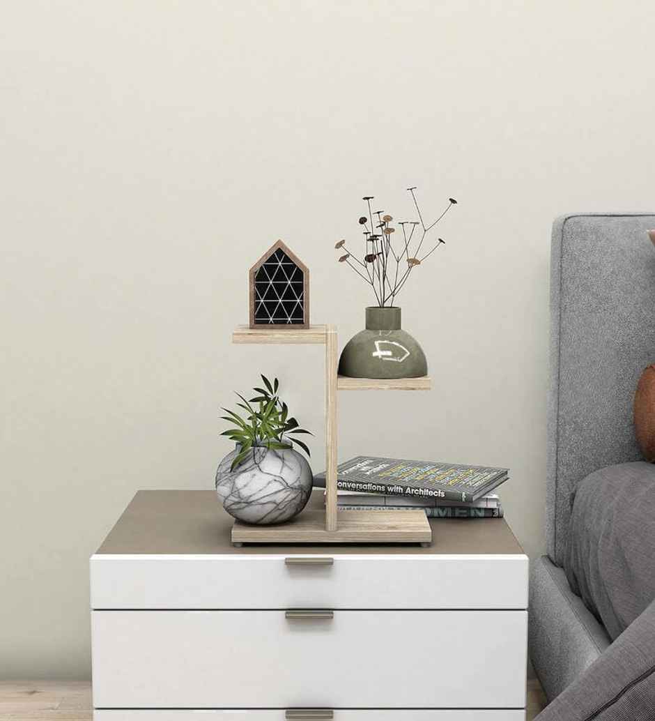 Casacraft by Pepperfry Beige Engineered Wood Planter Stand