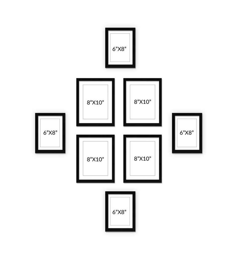Casacraft by Pepperfry Modern Multicolour MDF Set of 8 Collage Photo Frames