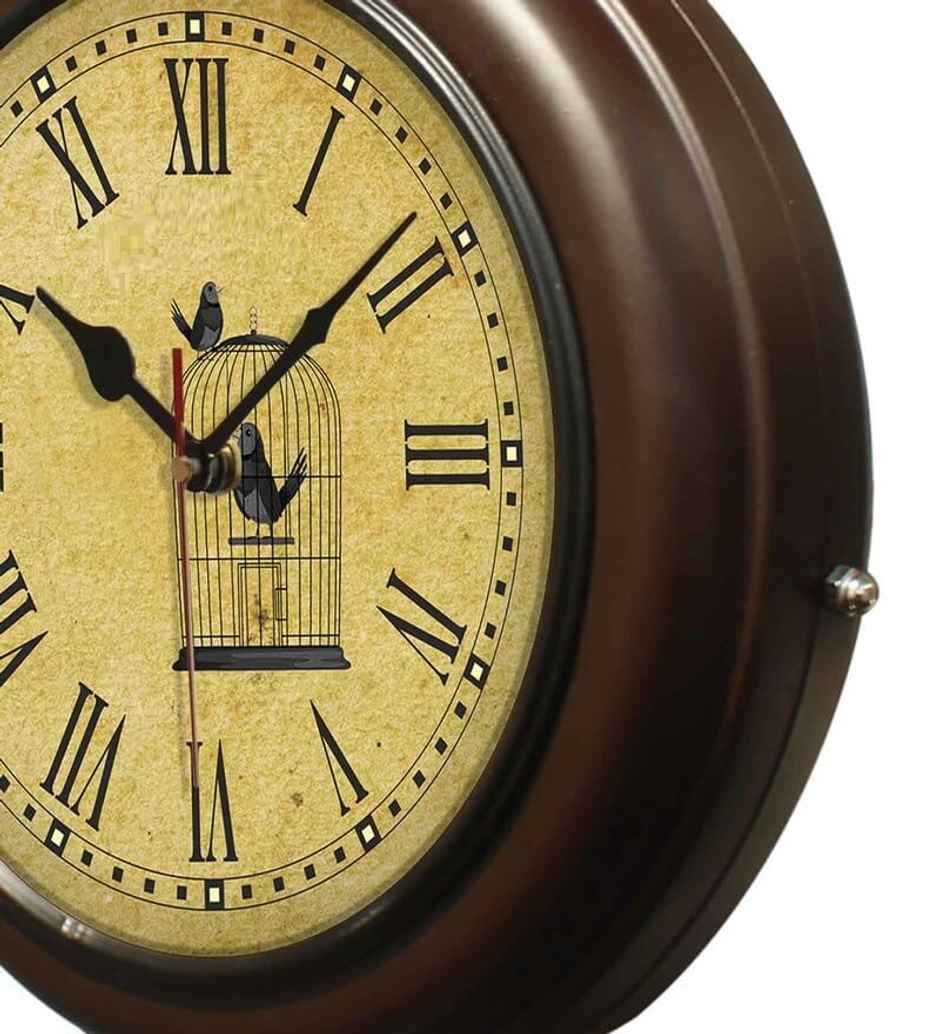 Casacraft by Pepperfry Classic Multicolour Plastic Station Wall Clock