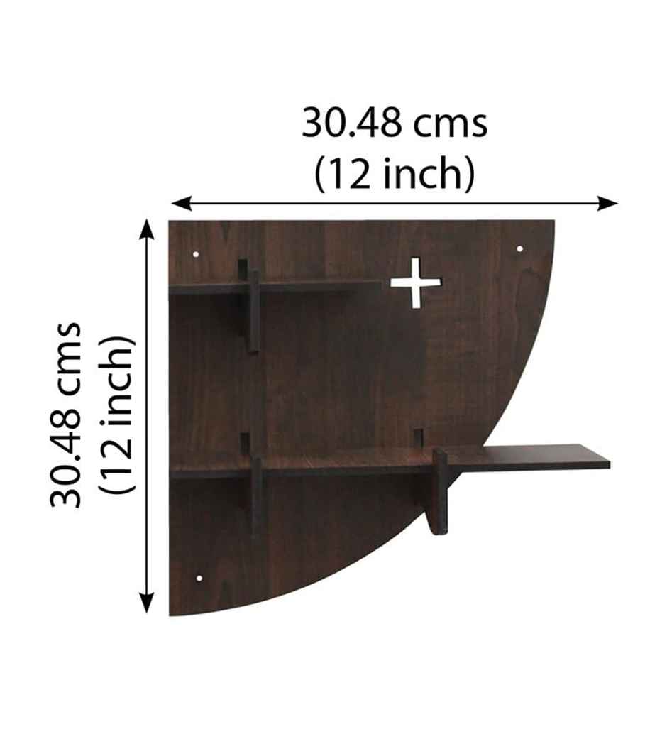Casacraft by Pepperfry Brown Engineered Wood Round Modular Book Shelf - Set Of 4