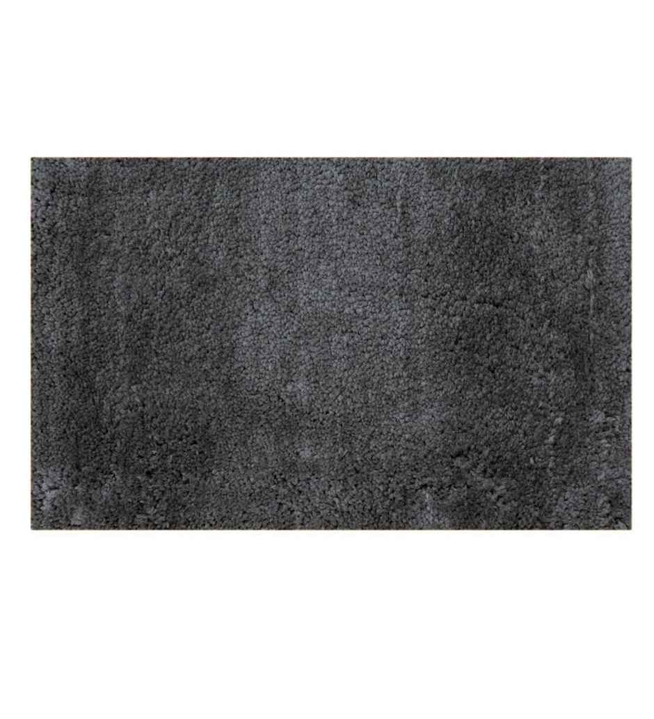 Casacraft by Pepperfry Microfibre Anti- Skid Door Mat | 43 x 31 cm | Grey Solid