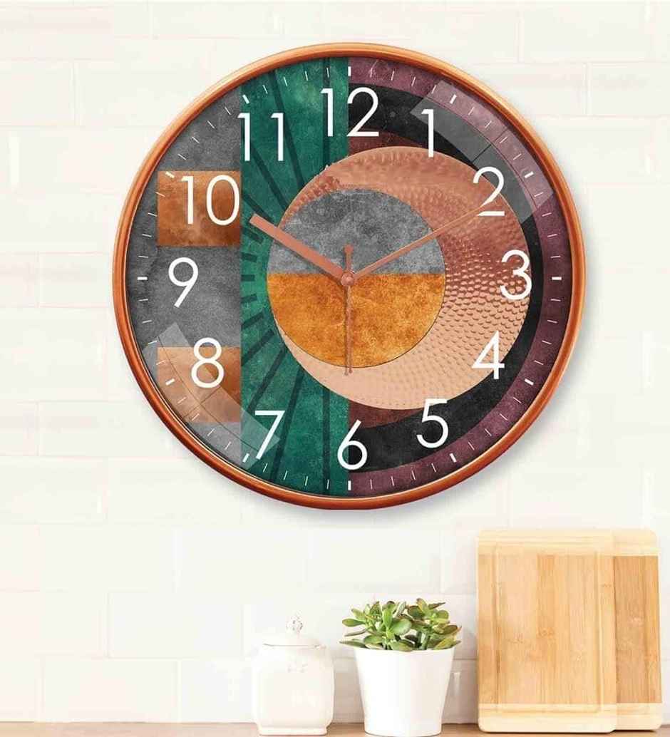 CasaCraft Pepperfry Wall Clock 12 Inch Multicolour Plastic Classic & Modern TikTok for Decor Home