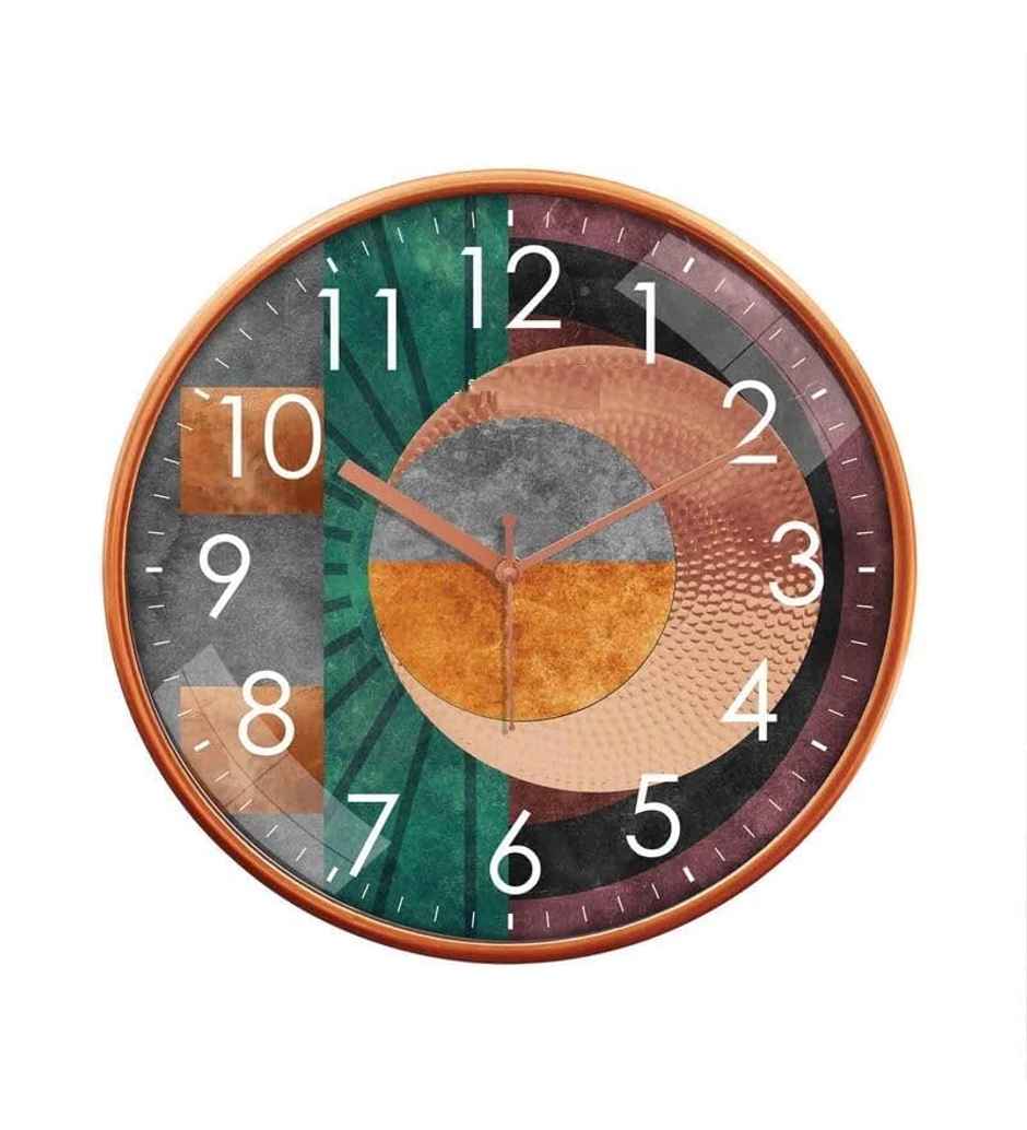 CasaCraft Pepperfry Wall Clock 12 Inch Multicolour Plastic Classic & Modern TikTok for Decor Home