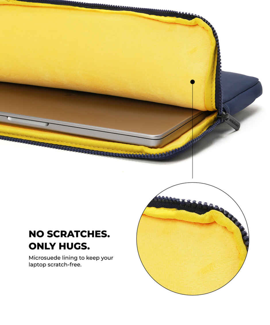 Mokobara Unisex Solid Leather 15.6 L Laptop Sleeve | Sunray