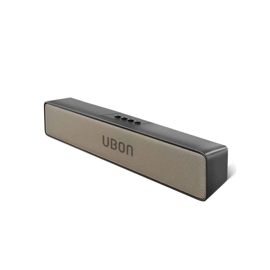 Ubon SP70D 16W Bluetooth Soundbar with 6hr playtime, 2000 mAh Battery, BT V5.3, Type C (Gold)