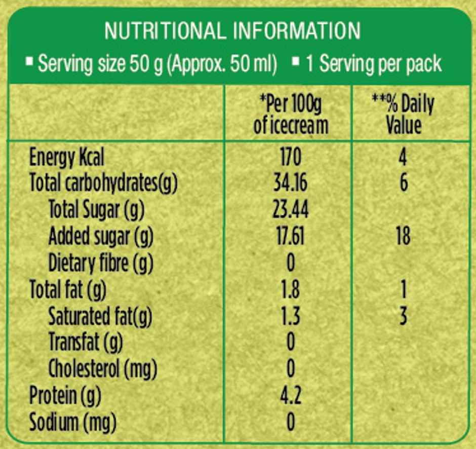 Mercelys Ice Cream Kulfi Bar