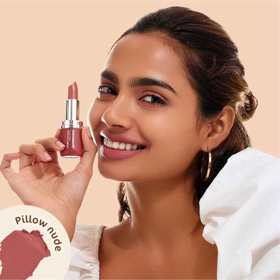 Mamaearth Creamy Matte Long Stay Lipstick - 07 Pillow nude