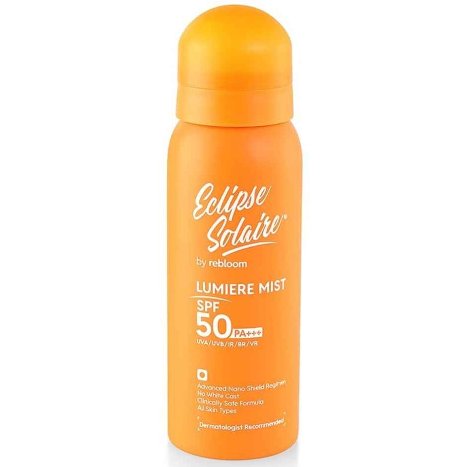 Eclipse Solaire Lumiere Mist Sunscreen Spray SPF 50 PA+++ UVA/ UVB/ IR / BR / VR | No White Cast
