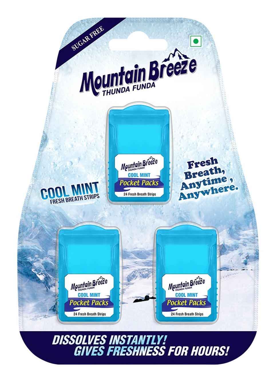 MOUNTAIN BREEZE Sugar Free Strip | Coolmint