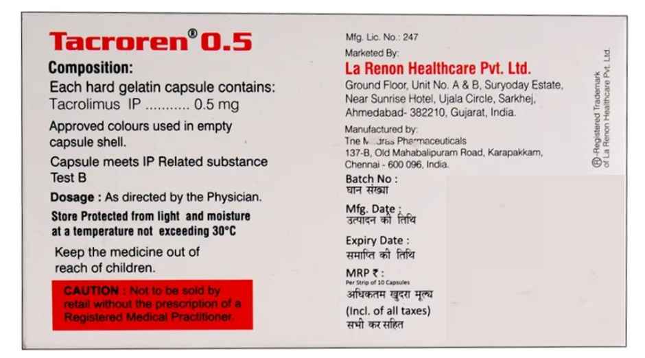 Tacroren 0.5 Capsule