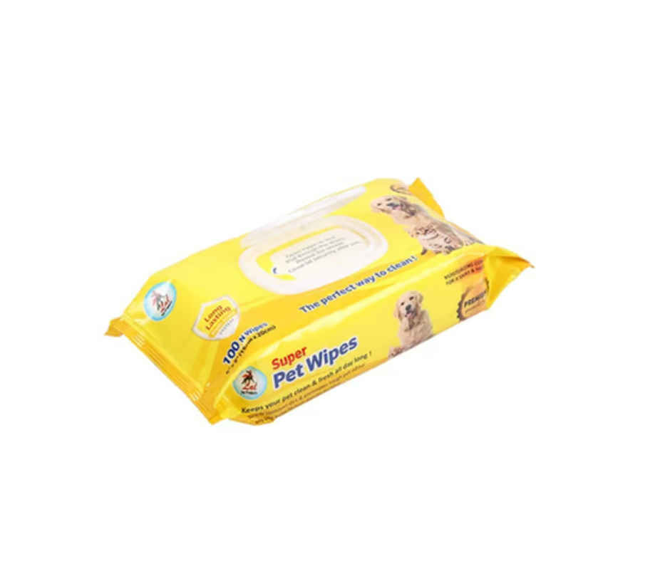 Super Pet Fresh Lime Scent Pet Wipes | 100 Pulls Per Pack