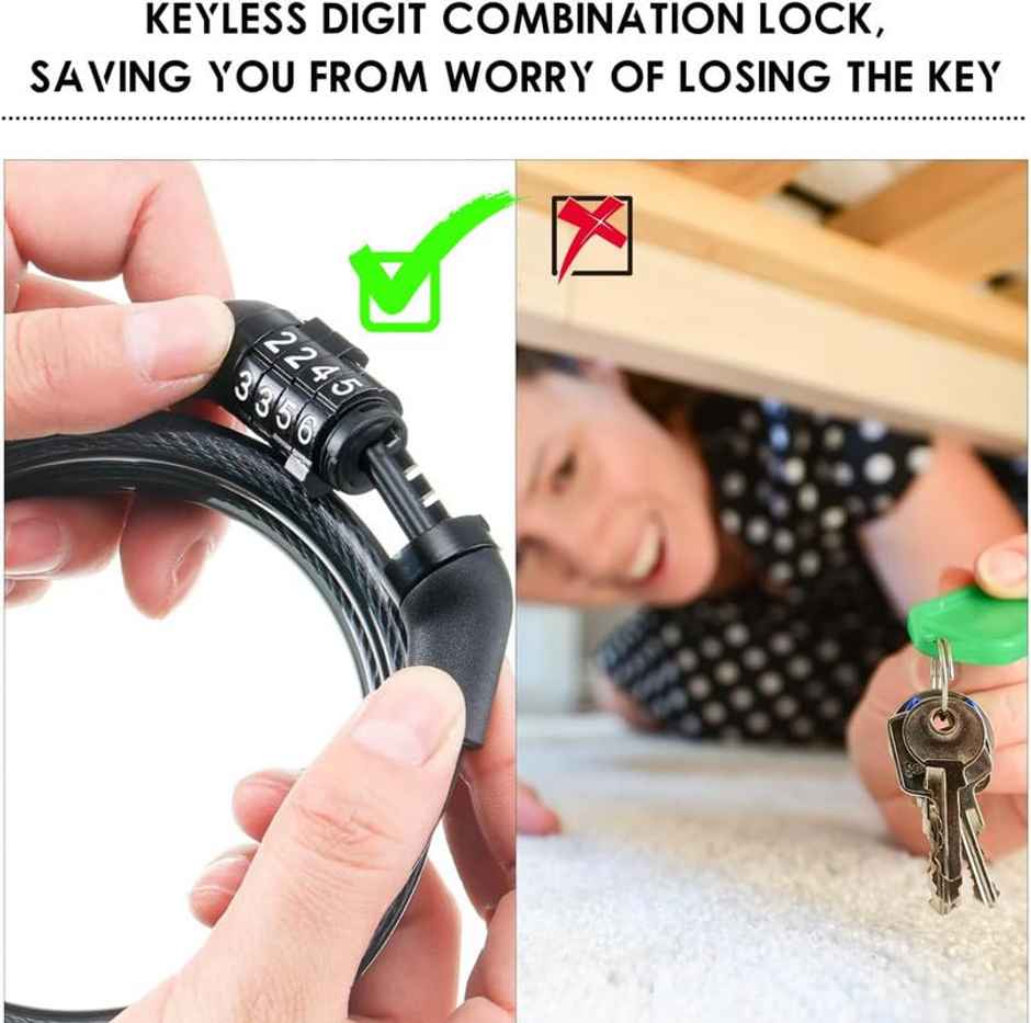 Motorzee Numeric Lock for bike and cycle