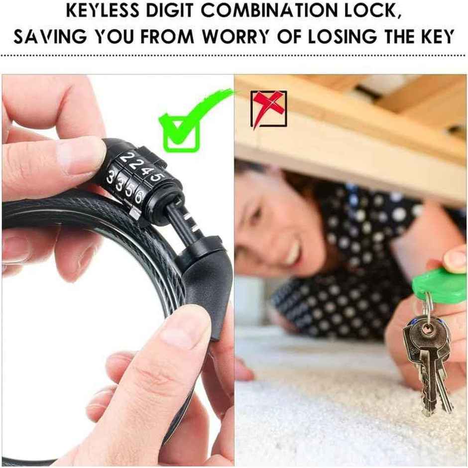 Motorzee Numeric Lock for bike and cycle